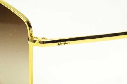 RAY BAN RB 3476 001/13 SUNGLASSES GOLD METAL BROWN LENS AUTHENTIC 001 