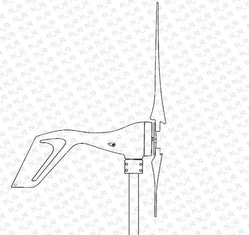 550 vatio 12 V Sistema de generador de Turbine de viento de la CA 