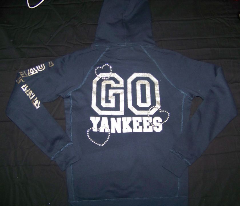 Victorias Secret PINK NY Yankees Hoodie NWT Bling  