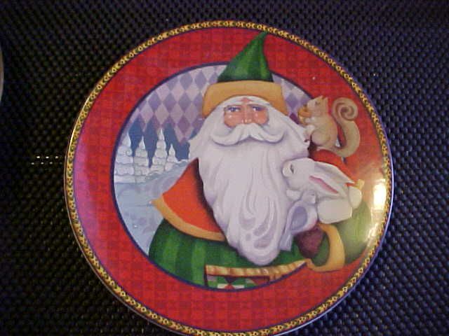 Jim Shore Holiday Traditions Santa Salad Plate #C  