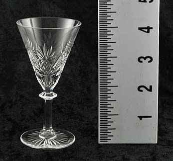 Set of 9 ABP Cut Glass Cordial/ Port Wine Glasses  