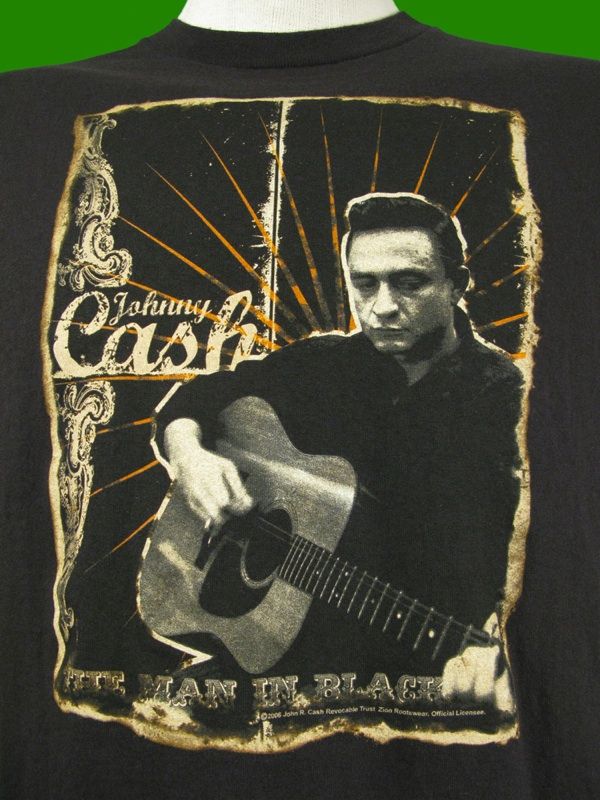 OFFICIAL JOHNNY CASH ZION T SHIRT 2006 L  