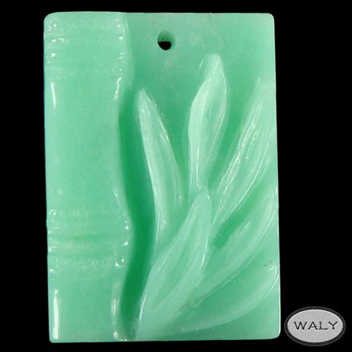 Stunning Carved Australian Green Chrysoprase Pendant Be  