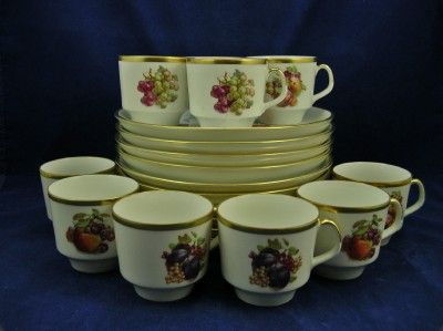 10 Schumann Harvest Fruit Snack Plates & Cups  