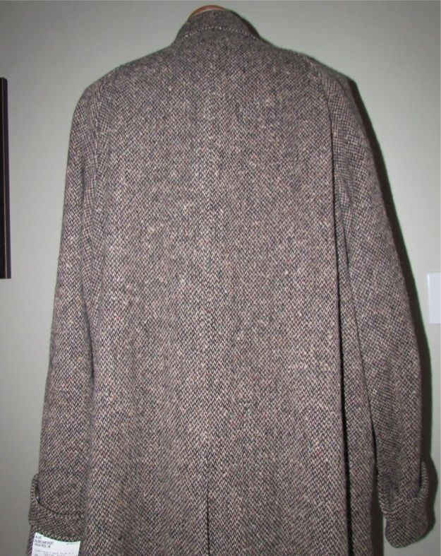   Ralph Lauren 46 L Tweed Balmacaan Wool Overcoat Top Coat NWT  