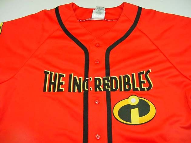 NEW DISNEY THE INCREDIBLES MOVIE BASEBALL JERSEY Mens L  