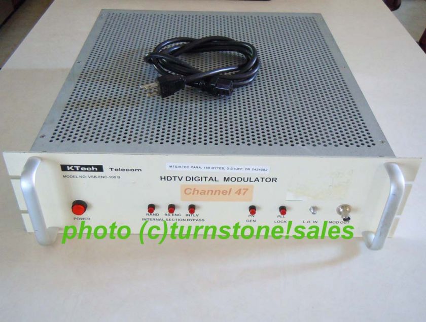 KTech Telecom VSB ENC 100B HDTV Digital ATSC Modulator  