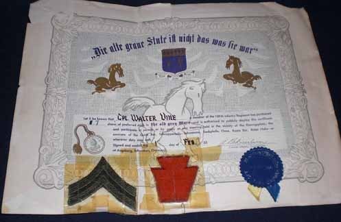 109th Infantry Old Gray Mare Stock & Patches  