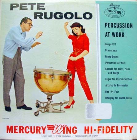 PETE RUGOLO percussion at work LP vinyl MGW 12229 W  