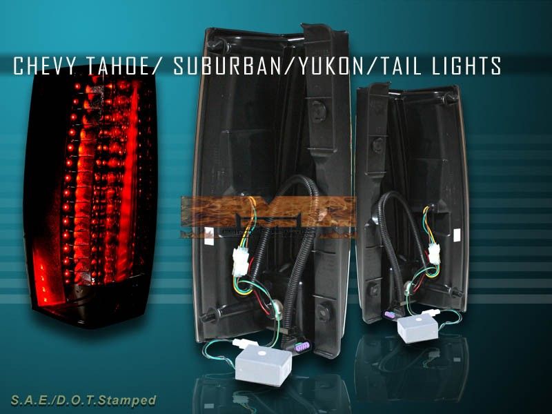   2007 2010 gmc yukon yukon xl yukon denali smoke l e d tail lights