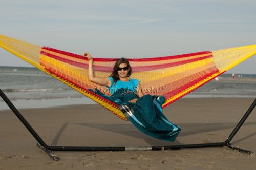 COTTON MAYAN Mexican Yucatan Hammock Double Hand Woven  