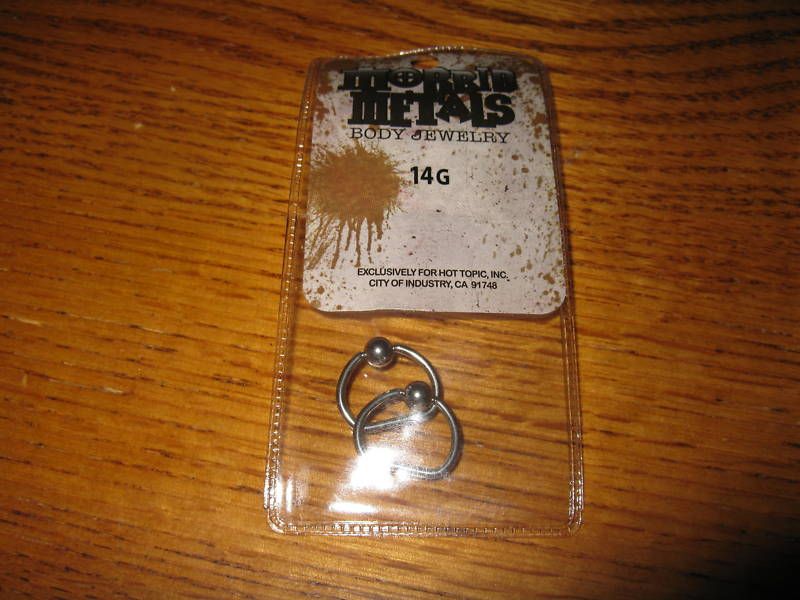 Morbid Metals Body Jewelry D Ring 14G New  