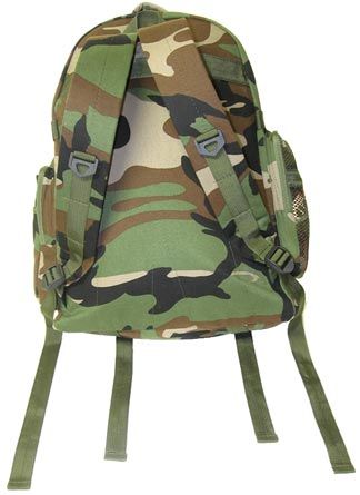 Camo Military Backpack Bag Rucksack Woodland Ruck 15C  