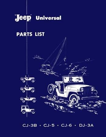 1953 1961 1962 1963 1964 JEEP Parts Book List Guide  