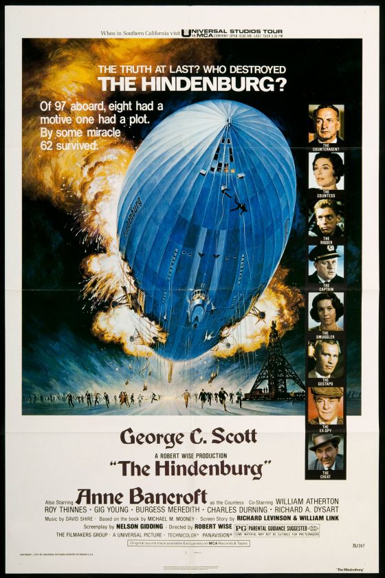 The Hindenburg 1975 Orig US Movie Poster 1 Sheet  