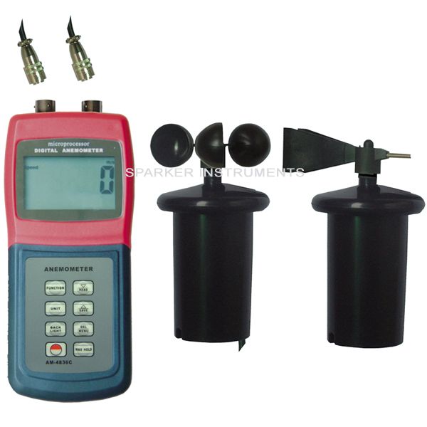 Multi function Vane Anemometer,Wind Speed Weather Test  