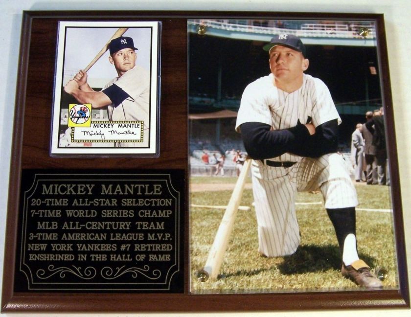 Mickey Mantle #7 New York Yankees The Commerce Comet WS Champ Photo 