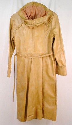 Vintage Caramel 60 70s Leather S M Coat HOBO Western NR  