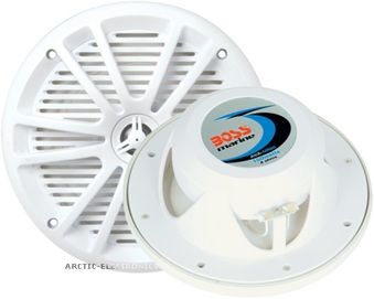 Boss MR650 6.5 2 Way Marine Speakers w/ Crossover PAIR  