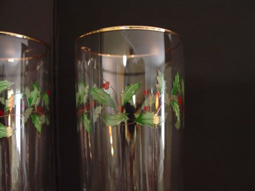 Lenox Crystal Hiball Glasses Holiday France Tumblers  