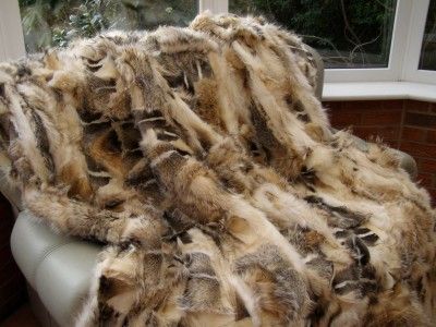 Luxury real TANUKI FUR throw,blanket 225 x 200cm,pelzdecke  