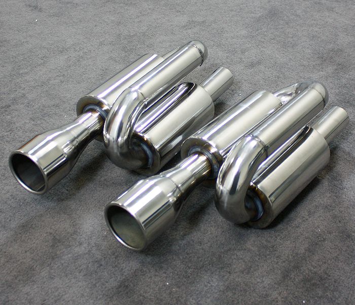 X2 DUAL STAINLESS STEEL TWIN LOOP MUFFLER/EXHAUST M P  