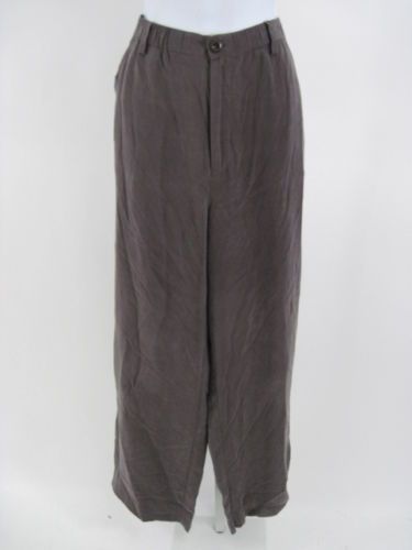 JARBO Gray Silk Wide Leg Pants Slacks Trousers Sz 36  