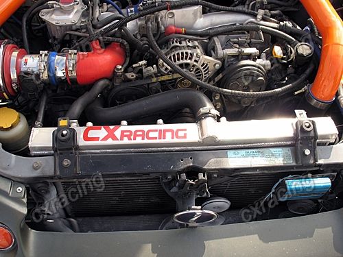 CXRacing Radiator 02 07 IMPREZA WRX STi 2.0 2.5 + CAP  