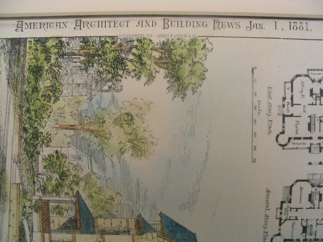 Whitcomb House, Worcester, MA, 1881, Original Plan  