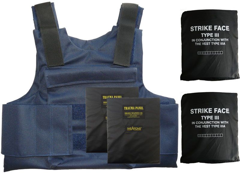 Bulletproof Body Armor Vest 3A +2 SAPI Plates III   M  