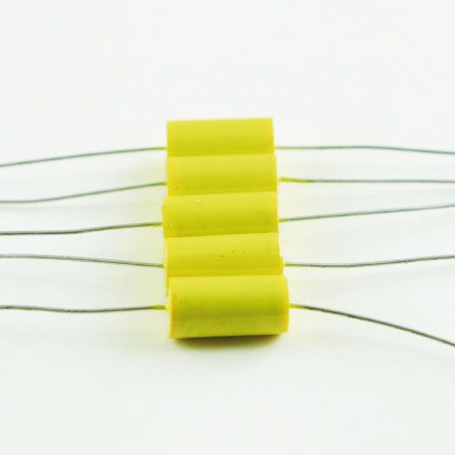 Five (5) metallized polyester tubular capacitors .068uF @ 630V