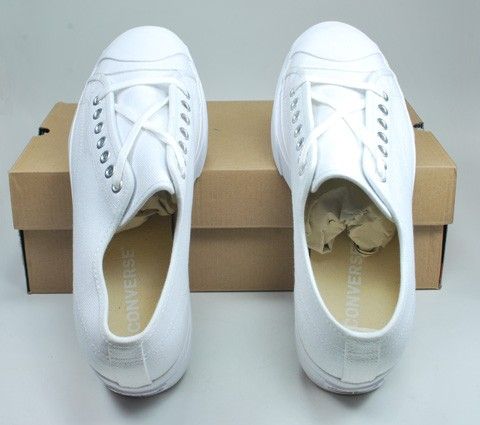 CONVERSE JACK PURCELL PLATFORM WHITE LOW CANVAS WOMEN  