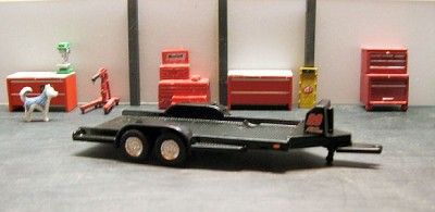 64 Diecast Single Car Tandem Axle Trailer  