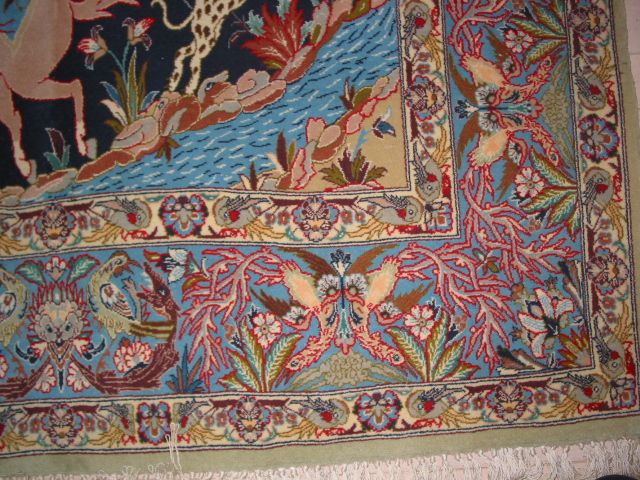 Extremely fine Hand Knotted Persian Isfahan Rug B 5447  