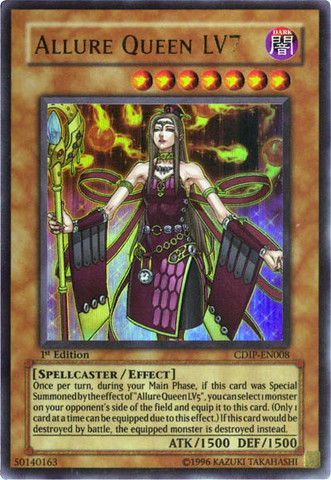 Allure Queen LV7 CDIP EN008 EX 1st Foil Yu Gi Oh  