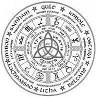 WHEEL OF THE YEAR Pagan/Wiccan unmounted rubber stamp  