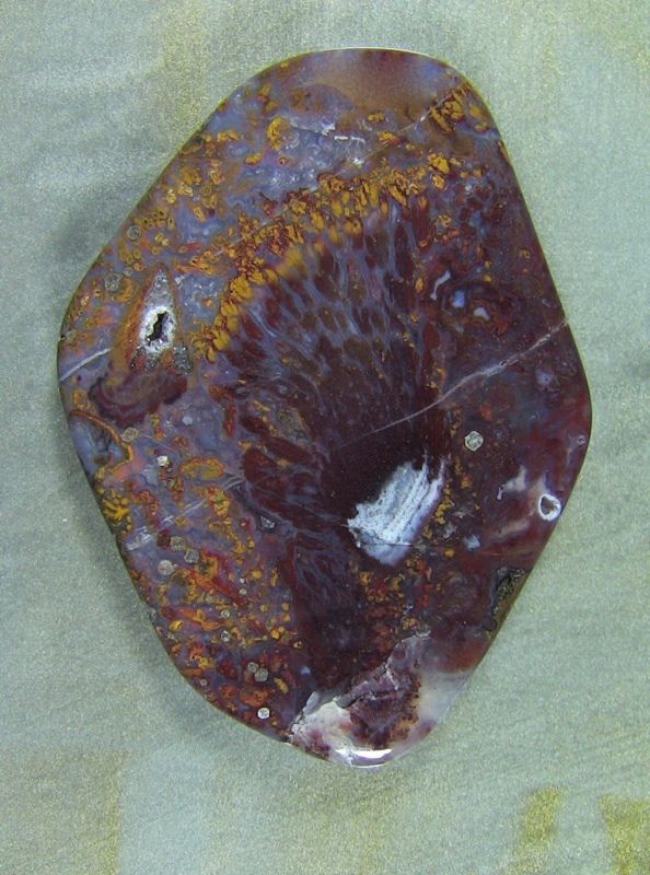 TEXAS MOSSY TUBE AGATE Tumbled Cabochon 778  