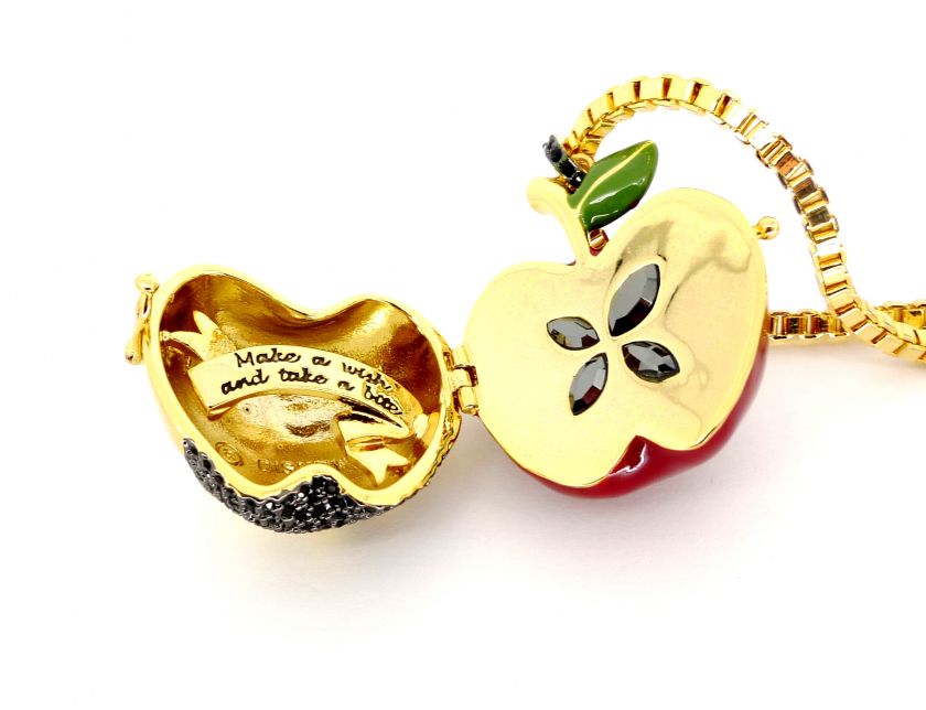 Disney Couture Snow White Poison Apple Locket Necklace  