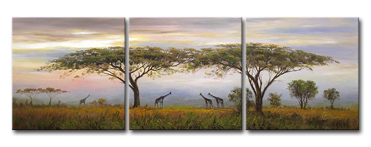 Giraffes On The African Savanna LANDSCAPE 12638  