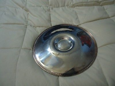 VINTAGE WM ROGERS 866 SILVER PLATE ROUND PLATTER DISH  