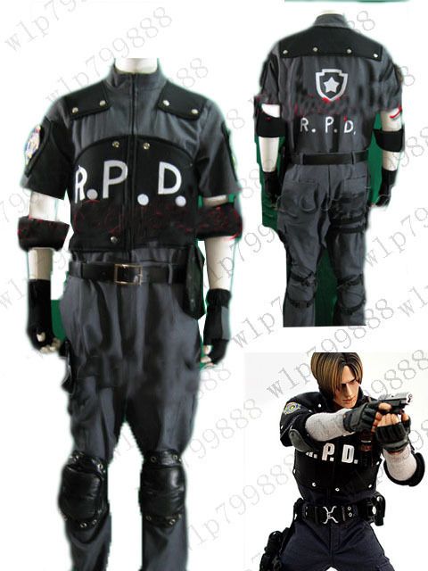   Evil 4 Leon Scott Kennedys RPD Uniform Cosplay Costume  