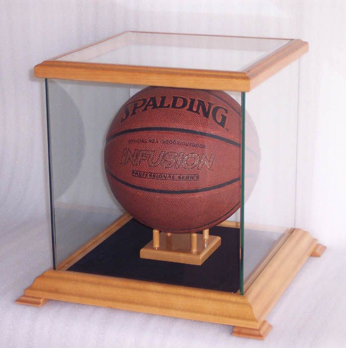 Glass Display Case for Basketball,Football,Soccer Ball  