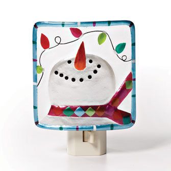 Glass Fusion   Snowman Nightlight from Demdaco  