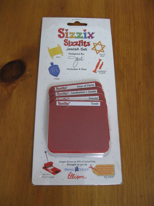 Sizzix   Sizzlits Jewish Set #38 9697, 4 Dies  