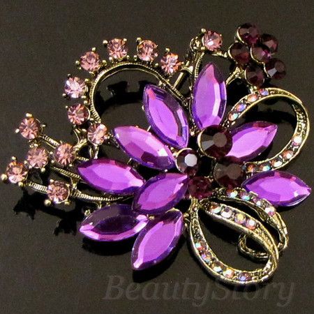 ADDL Item  Austrian rhinestone crystal flower bouquet 