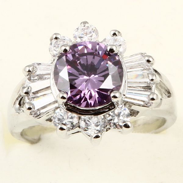 FABULOUS OVAL 7mm PURPLE AMETHYST *A069* RING  