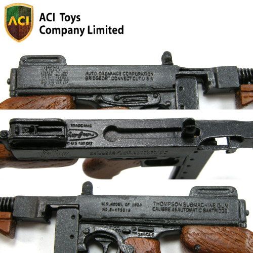 ACI 1/6 _ Thompson M1921 SMG _ Metal + Wood 1930s Gangster ACI 733 