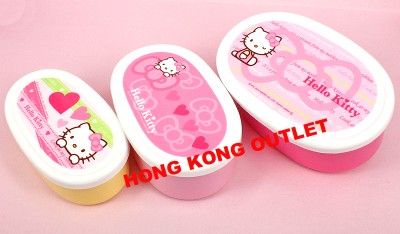 Hello Kitty Bento Lunch Box Container Set Sanrio E50b  