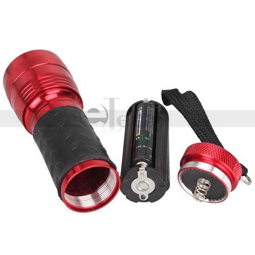 14 LED 380 400nm UV Ultra Violet Flashlight BlackLight Torch Red 