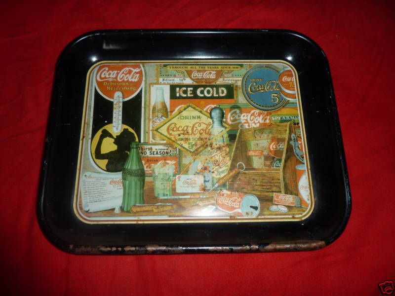 1985 COCA COLA AD TRAY, OHIO ART GRAPHICS~CHARMING  